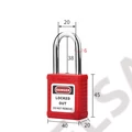 Kép 1/2 - Piros színű, nejlon házas Lockout Tagout lakat