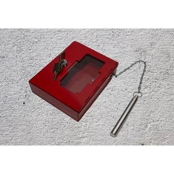 Betörőüveges vészkulcs tároló kulcsdoboz szilárd kivitelben