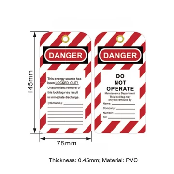 Piros színű Lockout Tagout lakattartó fali állomás