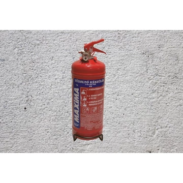 Különböző típusú kézi tűzoltó készülékek, beleértve a porral, habbal és gázzal oltókat