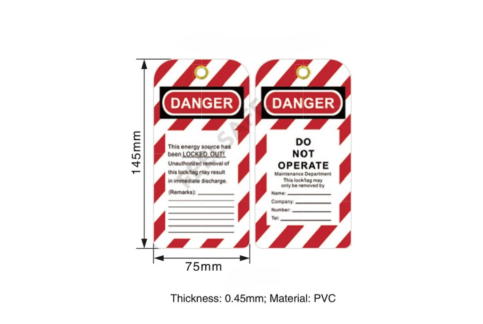 Piros színű Lockout Tagout lakattartó fali állomás