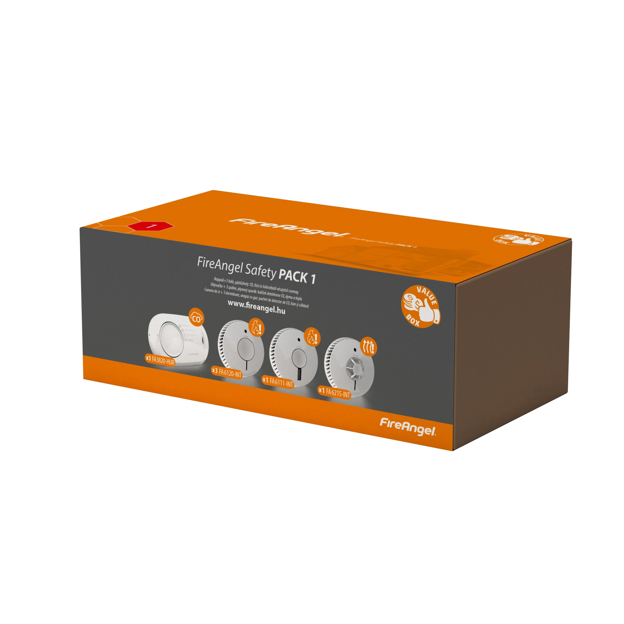 Fireangel Safety pack 1 - gazdaságos füst és hőérzékelő vészjelző csomag