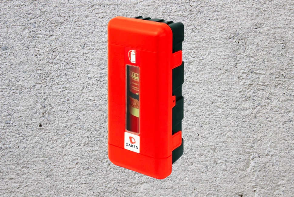 Tűzoltó készülék tároló műanyag doboz teherautóra - 6 kg készülékhez - REGON