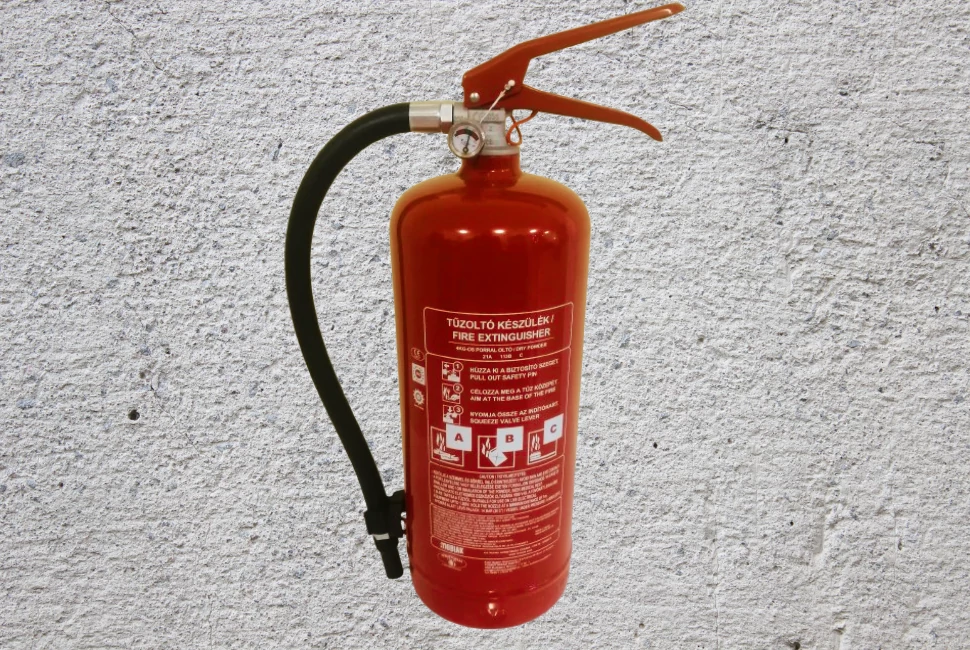 Mobiak 4 kg-os porral oltó kézi tűzoltó készülék - 21A 113B C oltásteljesítmény