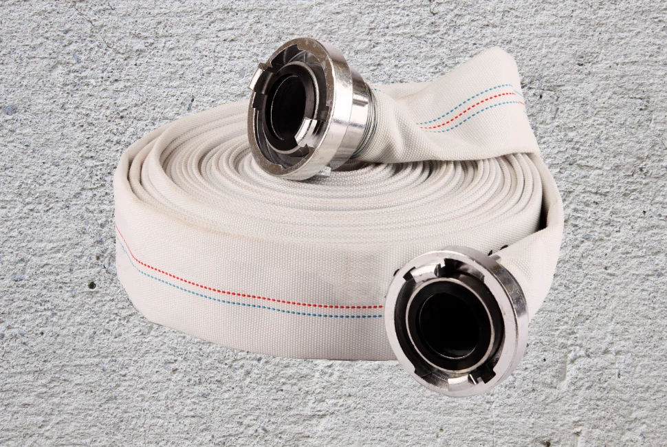 C-52 - 20 méteres, lapos nyomótömlő Storz csatlakozó, tűzoltó tömlő 16 / 48 bar - KOR